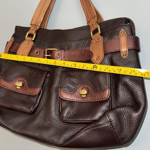 EUC Cole Haan Pebble Leather Hobo Purse Bag Brown Copper - Picture 11 of 11